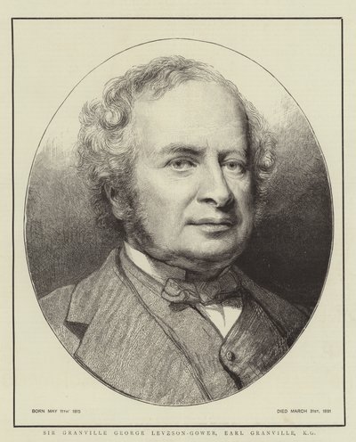 Sir Granville George Leveson-Gower, Earl Granville, KG by English School